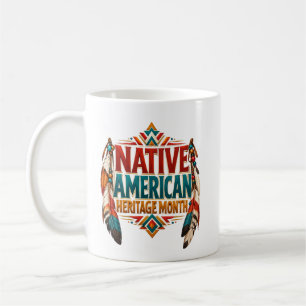 Taza De Café Diseño del Mes de la Herencia Nativa Americana