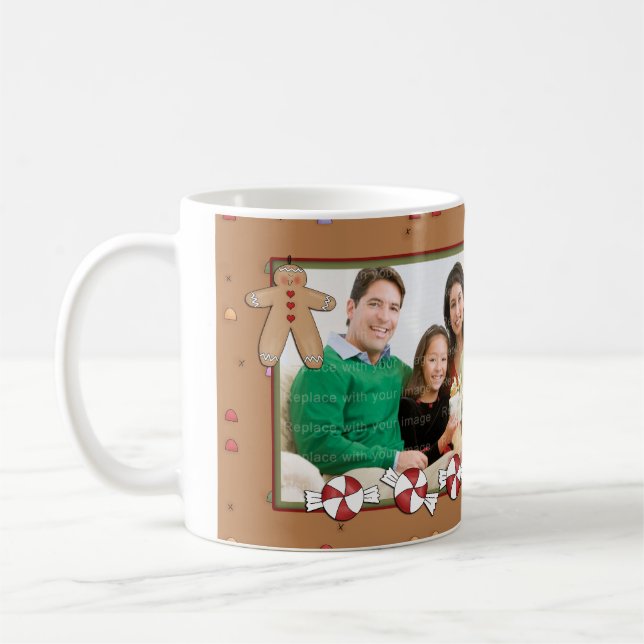 Taza De Café Diseño del navidad del pan de jengibre (Izquierda)