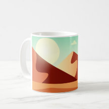 Diseño del paisaje del desierto Café Mug