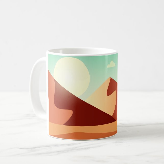 Taza De Café Diseño del paisaje del desierto Café Mug (Anverso izquierdo)