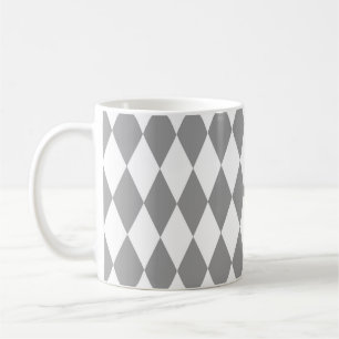 Taza De Café Diseño del patrón de diamantes de arcos blancos gr