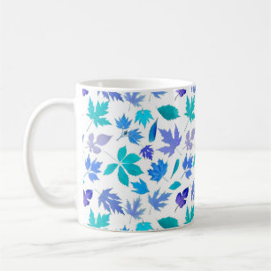 Taza De Café Diseño del patrón de hojas de otoño floral-36566
