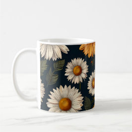 Taza De Café Diseño del patrón de mugs de Daisies