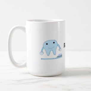 Taza De Café Diseño Dental Diente y Cepillo de Dientes