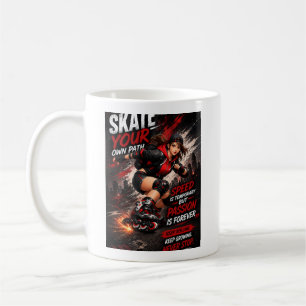 Taza De Café Diseño Deportivo Motivacional Patinaje en Línea Pe