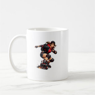 Taza De Café Diseño dinámico de deportes de patinaje en línea