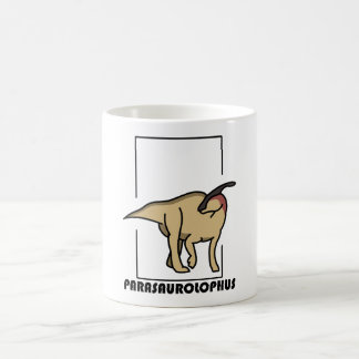 Taza de café diseño dinosaurio Parasaurolophus