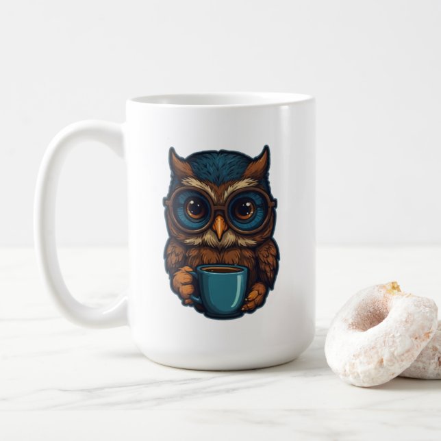 Taza De Café Diseño divertido de "Aluña Cuta con Café" (Con donut)