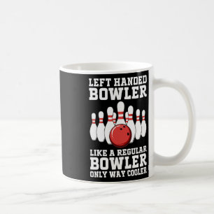 Taza De Café Diseño divertido de bolichista zurdo para hombres