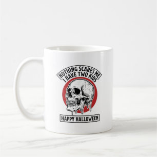 Taza De Café Diseño divertido de camiseta de cráneo para dos ni