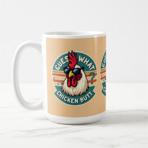 Taza De Café Diseño divertido de chiste de pollo retro