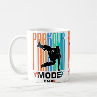 Taza De Café Diseño divertido de curso de obstáculos de parkour