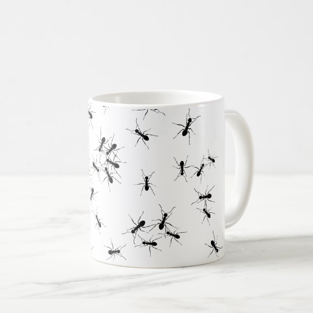 Taza De Café Diseño divertido de hormigas ocupadas (Anverso derecho)