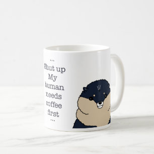 Taza De Café Diseño divertido de humor de café con perro pomera