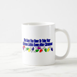 Taza De Café Diseño divertido de las luces de navidad
