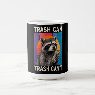 Taza De Café Diseño divertido de mapache con la frase 'Papelera