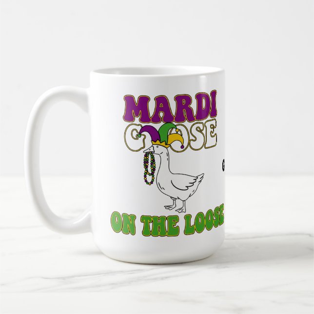 Taza De Café Diseño divertido de Martes de Carnaval con Ganso d (Izquierda)