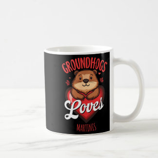 Taza De Café Diseño divertido de Martini del Día de la Marmota