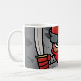 Taza De Café Diseño Divertido de Ninja Rojo