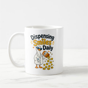 Taza De Café Diseño Divertido de Pato Farmacéutico