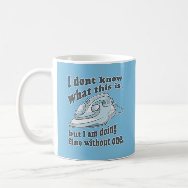 Taza De Café Diseño divertido de planchado Odio planchar (Izquierda)