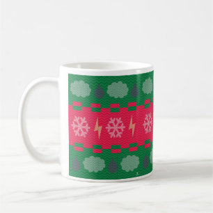 Taza De Café Diseño divertido de vacaciones de invierno con cli