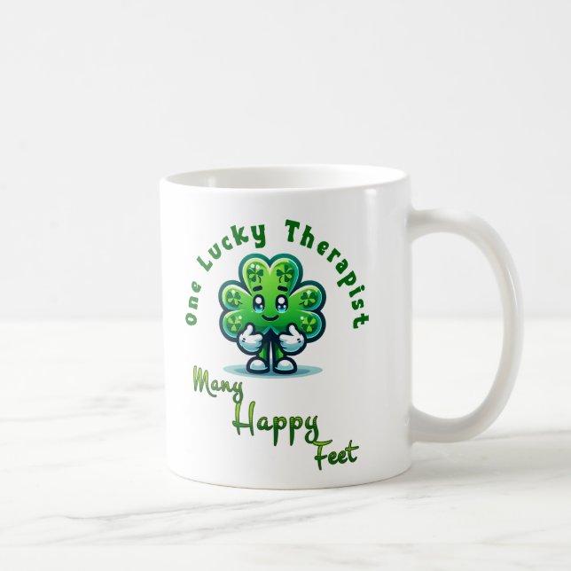 Taza De Café Diseño divertido del Día de San Patricio, un afort (Derecha)