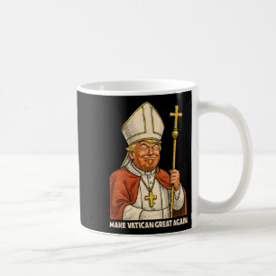 Taza De Café Diseño divertido papal de Trump con plantaciones d