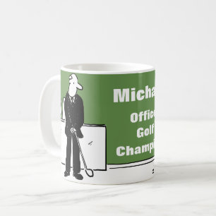 Taza De Café Diseño divertido para el amante del golf. Office G