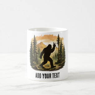Taza De Café Diseño divertido personalizado de Bigfoot Sasquatc
