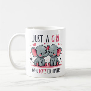 Taza De Café Diseño elegante con dos elefantes jóvenes enamorad