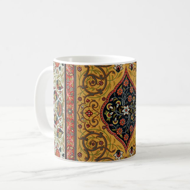 Taza De Café Diseño elegante de alfombra persa antigua (Anverso izquierdo)