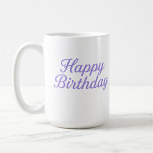 Taza De Café Diseño elegante de caligrafía de cumpleaños
