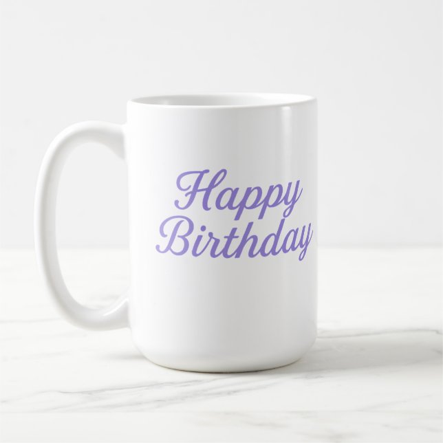 Taza De Café Diseño elegante de caligrafía de cumpleaños (Izquierda)