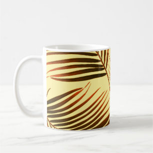 Taza De Café Diseño elegante de patrón de repetición de palma
