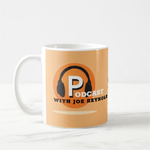 Taza De Café Diseño elegante, Podcaster, publicidad podcast