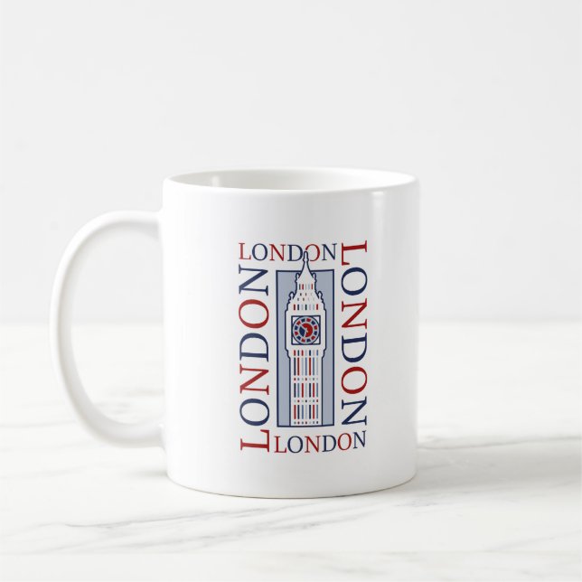 Taza De Café Diseño emblemático de Big Ben Clock Tower British (Izquierda)