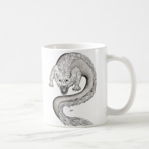 Taza De Café Diseño en blanco y negro de Wolfdragon
