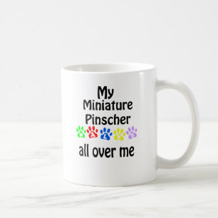 Taza De Café Diseño en miniatura de las caminatas de Pinscher
