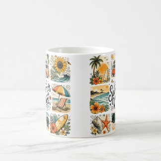 Taza De Café Diseño Estético Premium de Vibraciones de Verano