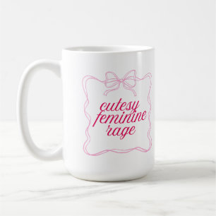 Taza De Café Diseño Estético Rosa de Furia Femenina Adorable