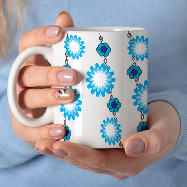 Taza De Café Diseño filoso acuático retro años 60 (Subido por el creador)