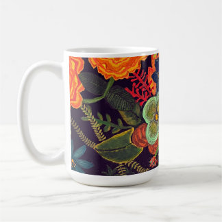 Taza De Café Diseño floral de pintura acrílica boho