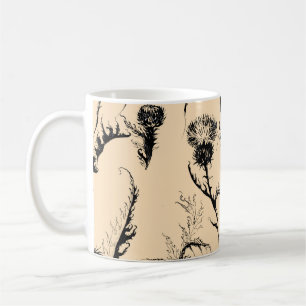 Taza De Café diseño floral, decoración casera, decoración gráfi