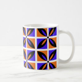Taza De Café Diseño floral geométrico negrita