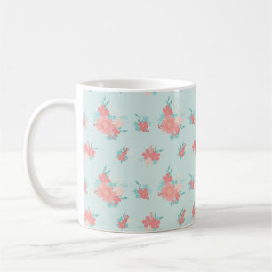 Taza De Café Diseño floral moderno y hermoso