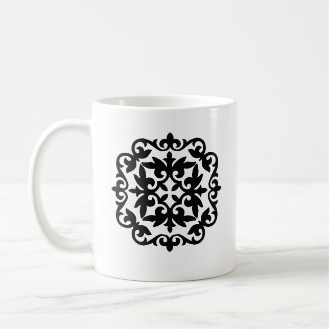 Taza De Café Diseño Floral Ornamental (Izquierda)