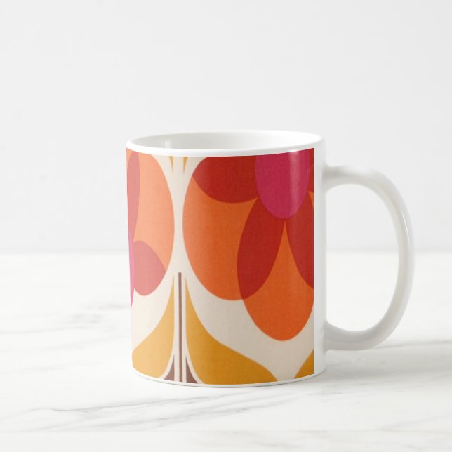 Taza De Café Diseño floral retro (Derecha)