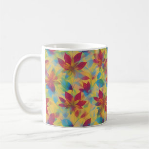Taza De Café Diseño floral rojo BOHO