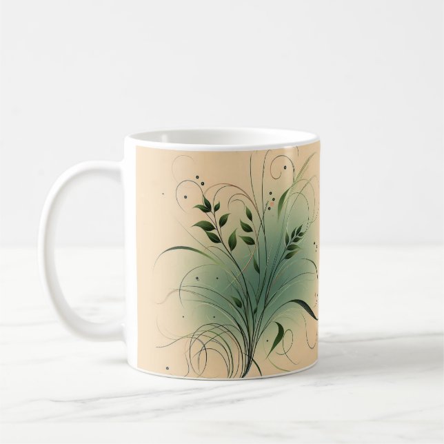 Taza De Café Diseño floral/taparrabo de café personalizado (Izquierda)